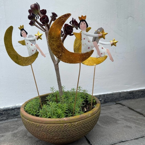 1 Home Decor NEW Golden Half moon Fairy decor, girly rooms or for plants - Picture 14 of 15